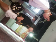 尾隨兩個等電梯的妹子進入公共衛生間尿尿 貌似白短熱褲妹子尿液得粘在內褲上了 720P高清