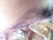 炮友发的自慰小视频，好几天没操她了，忍不住自己用假鸡巴操自己