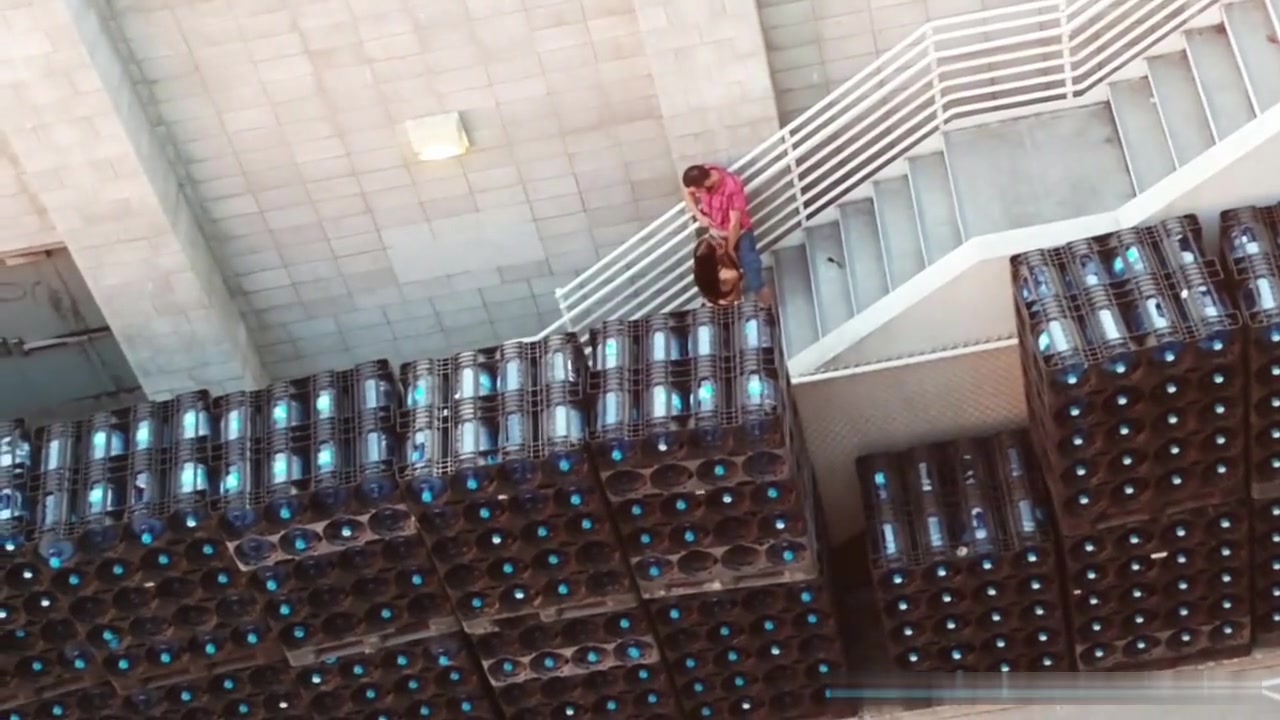 户外楼梯拍到一对情侣 男的先舔女的骚穴 然后女的再含男的长枪 最后被发现偷拍