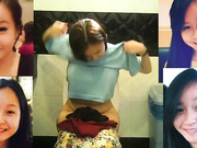 会展中心偷拍两个嘘嘘换内衣的模特,白皙的大奶子和微张的无毛馒头鲍着实诱人，肯定不少人操过