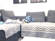 千人斩寻欢约了个性感高颜值蓝衣妹子，舔弄调情沙发上操口交骑乘猛操_ev